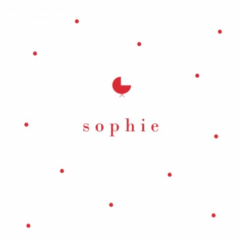 Geboortekaartje Sophie Klassiek voor