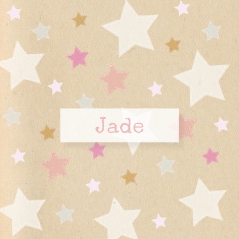 Geboortekaartje sterren - Jade