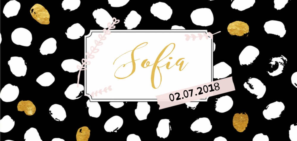 Geboortekaartje stippen Sofia ZZ voor