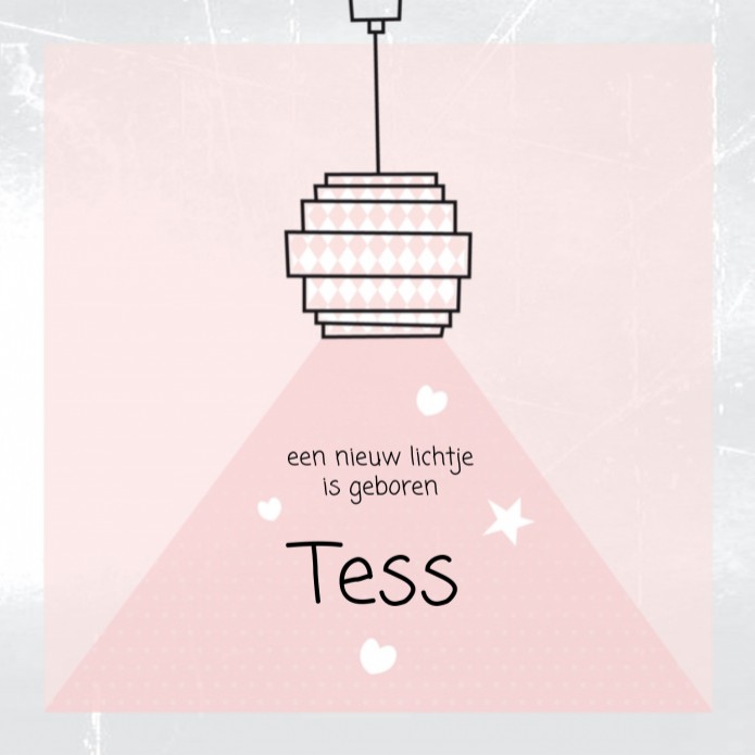 Geboortekaartje Tess- Made4