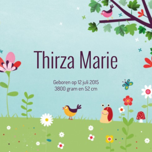 Geboortekaartje Thirza - ZW