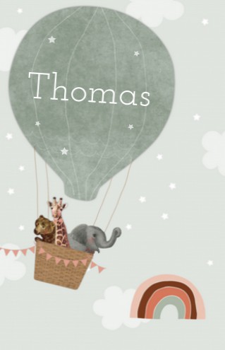 Geboortekaartje Thomas 11x17,5 - LK voor
