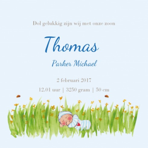 Geboortekaartje Thomas - EB binnen