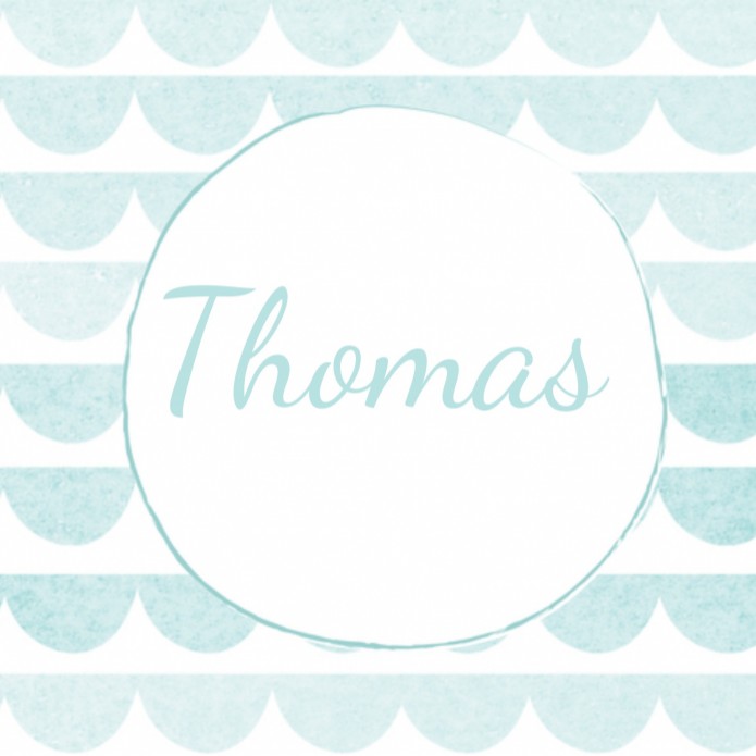 Geboortekaartje Thomas golfjes - LD