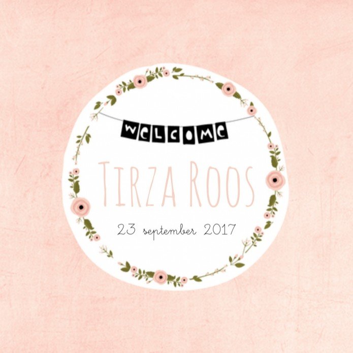 Geboortekaartje Tirza bloemen - LD