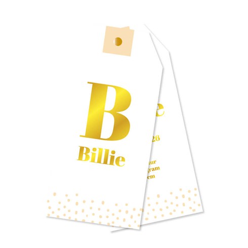 Geboortekaartje labels - Billie