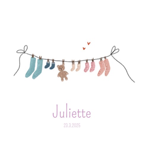 Geboortekaartje unisex Juliette