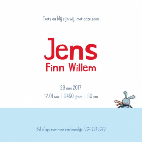 Geboortekaartje Jens - JH