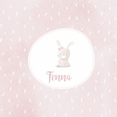 Geboortekaartje watercolor sprinkles Fenna - LD