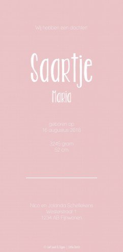 kaart achterzijde