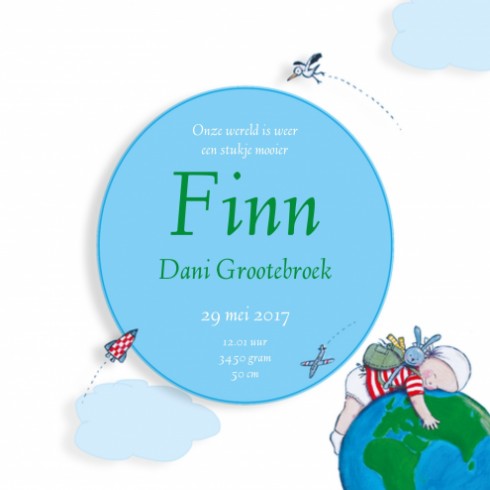 Geboortekaartje Finn - JH