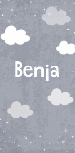 Geboortekaartje wolkjes Benja - LD