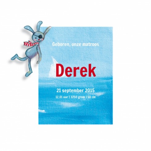 Geboortekaartje Derek - JH