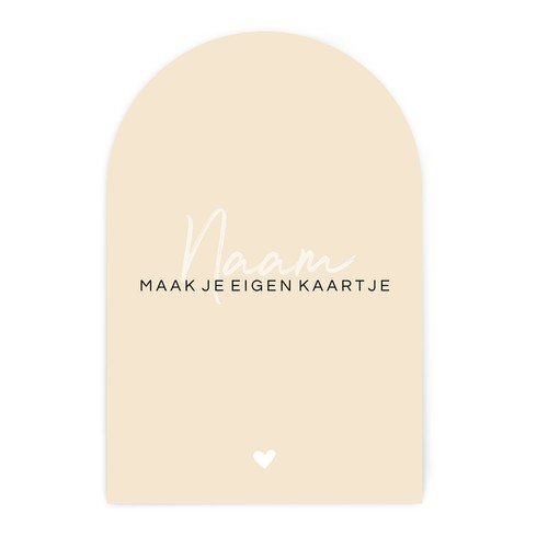 Geboortekaartje zelf maken in boogvorm - 11x17,5
