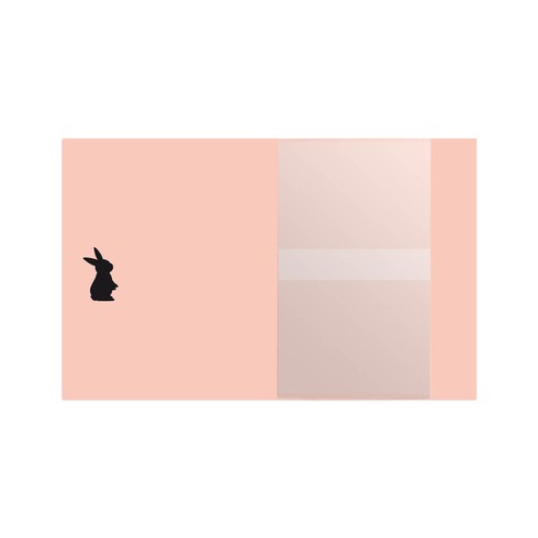 Geboortekaartje met konijntje in roze met kalkwikkel - Rosy