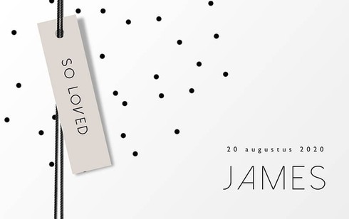 Geboortekaartje Dots James - MC voor