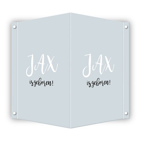 Typografisch geboortebord - Jax