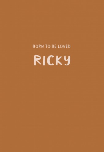 Jongenskaartje minimalistisch bruin - Ricky voor