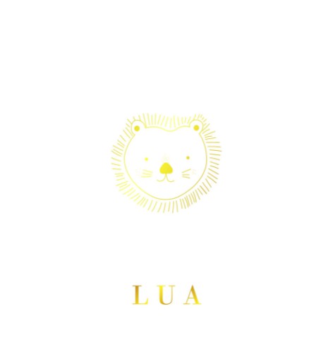Klassiek geboortekaartje met leeuw - Lua