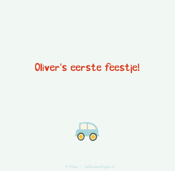 Kraamkaartje Oliver - HK