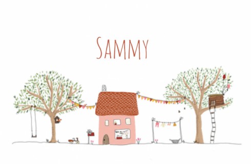 Geboortekaartje Meisje Huisje  Sammy