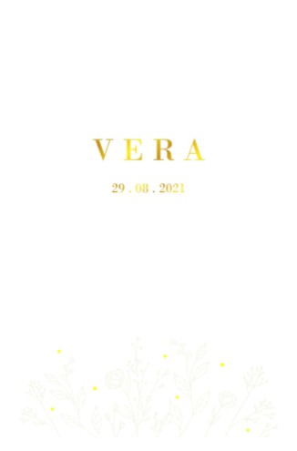 Meisjeskaartje kalkpapier met bloemen en stipjes - Vera