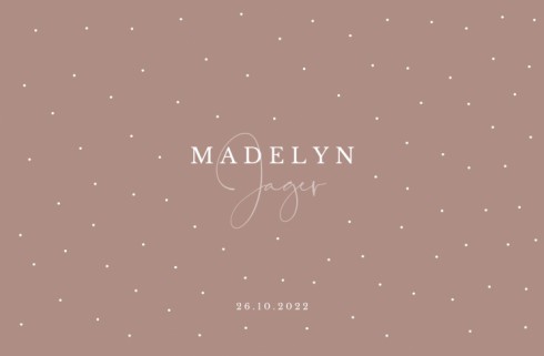 Meisjeskaartje kleine stippen - Madelyn
