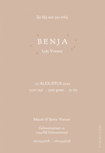 Clean en minimalistisch stipjes jongen Benja
