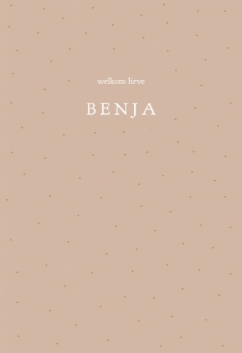 Clean en minimalistisch stipjes jongen Benja voor