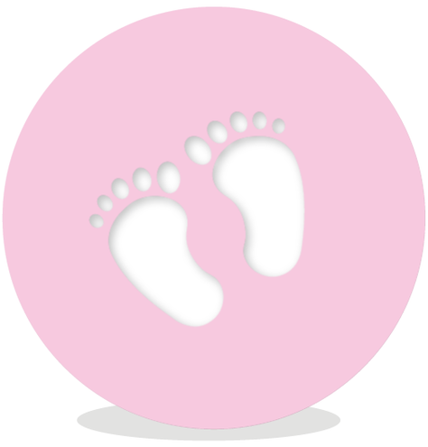 Sluitsticker -  voetjes meisje