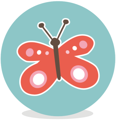 Sluitsticker -  vlinder - Zwiep voor