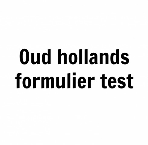 Oud hollands - formulier test product titel