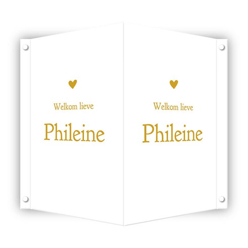 Klassiek geboortebord- Phileine