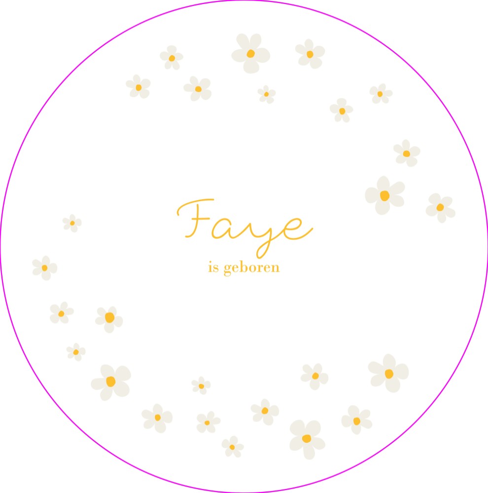 Raamsticker 60x60 Bloemetjes - Faye