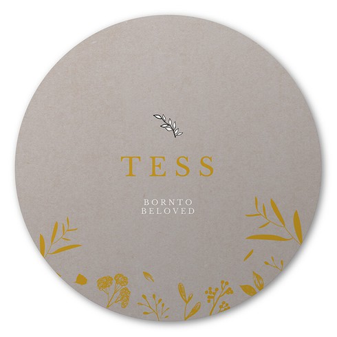 Ronde raamsticker met bloemen - Tess