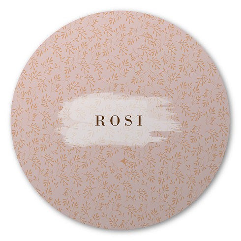 Romantische behangcirkel met bloemen 60x60 - Rosi