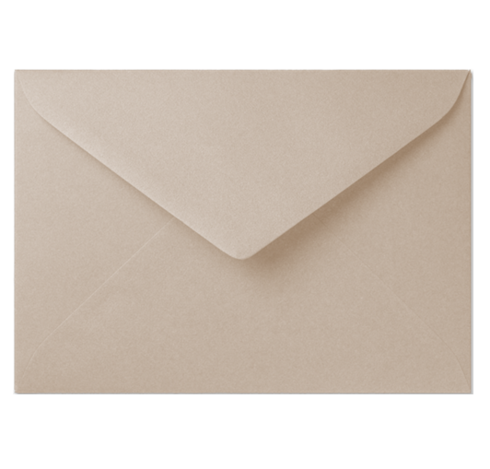 Envelop Metallic sand 15,6x22 -  op bestelling