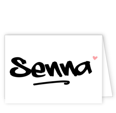 Geboortekaartje stoer met naam Senna