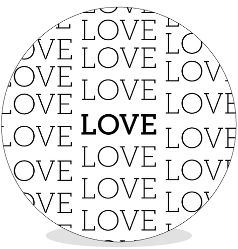 Sluitsticker DIY - Love love love voor