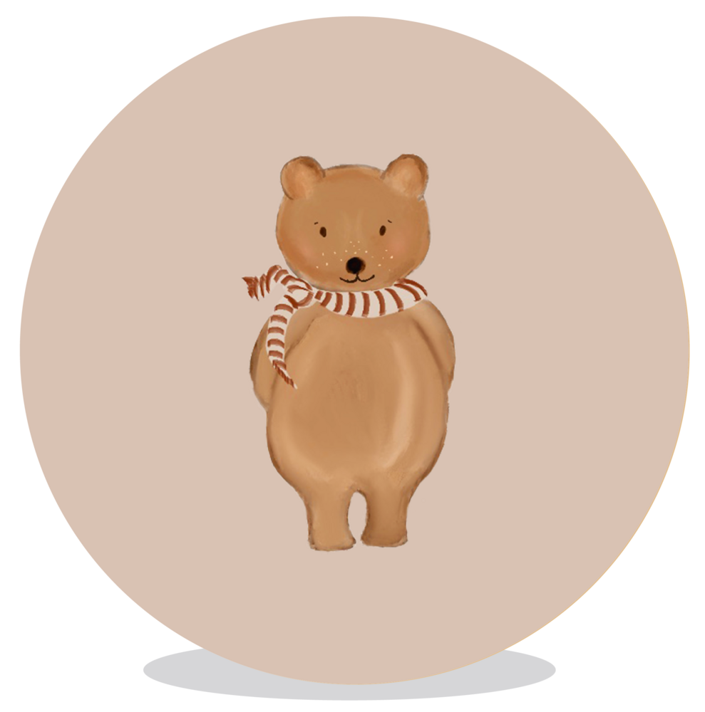 Sluitsticker met schattige illustratieve beer