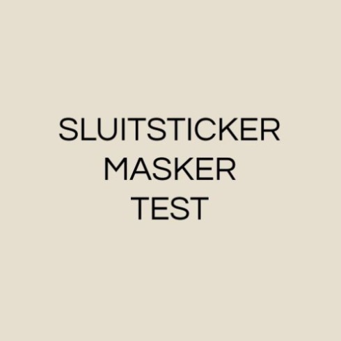 Sluitsticker DIY - Masker test