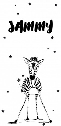 Geboortekaartje met zebra  -  Sammy voor