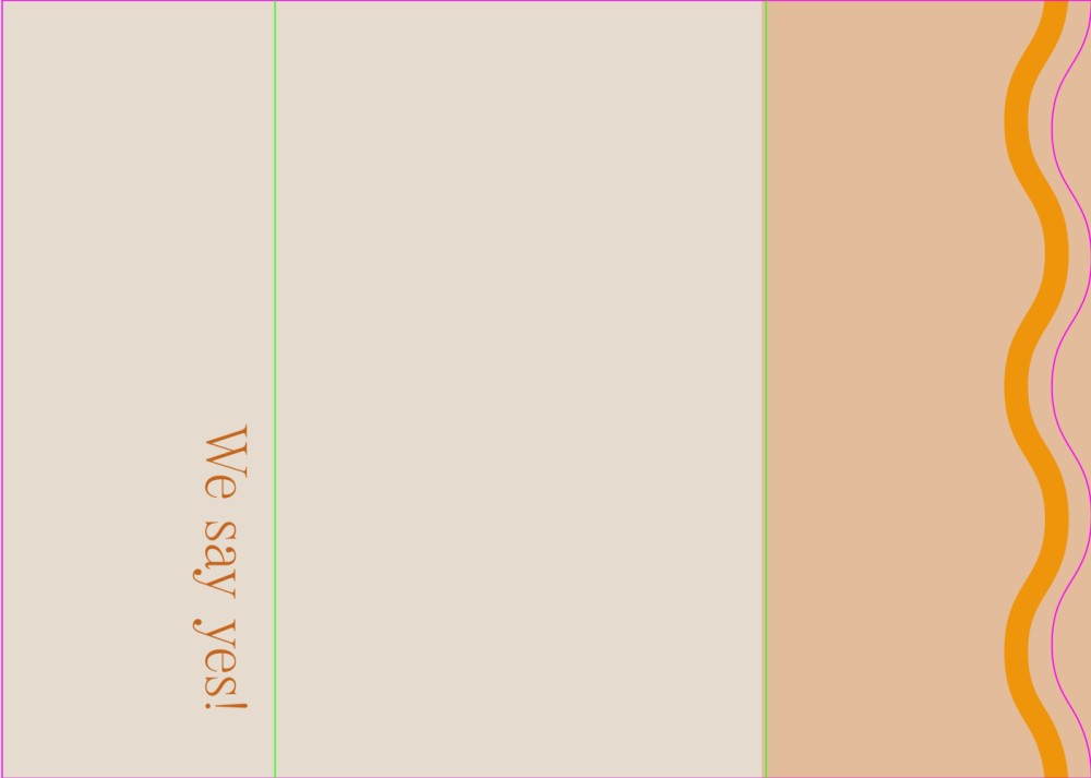 Unieke trouwkaart met hippe en frisse kleuren in een originele vorm