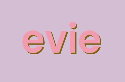 Vrolijk geboortekaartje voor een meisje met hippe roze en lila tinten - Evie