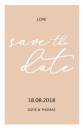 Save the date bij trouwkaart Love