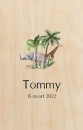 Echt hout geboortekaartje jungle - Tommy