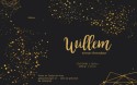 Geboortekaart Willem - goud sprinkles