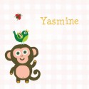 Geboortekaartje aapje - Yasmine - HK