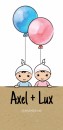 Geboortekaartje DIY tweeling - Axel en Lux GB