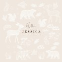 Geboortekaartje meisje met bos dieren - Jessica